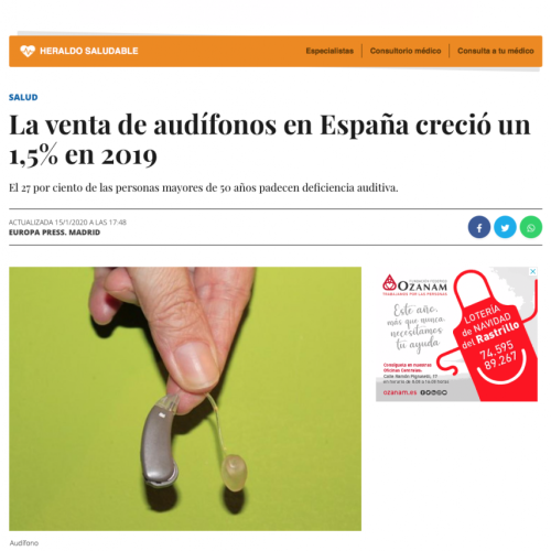 Informe sector Audífonos en El Heraldo