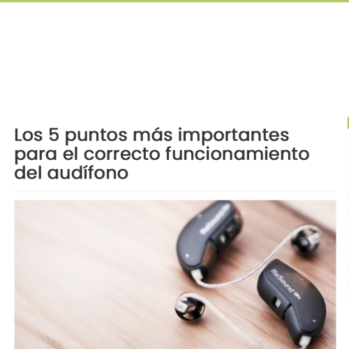 5 Puntos funcionamiento audífono en Portal Salud