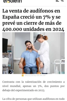 La venta de audifonos en España cerro el 2024 con mas de 400000 unidades La venta de audifonos en España cerro el 2024 con mas de 400000 unidades