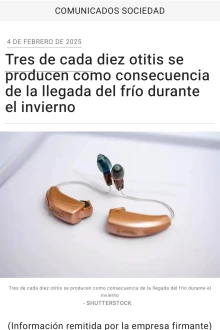 Tres de cada diez otitis se producen en invierno Tres de cada diez otitis se producen en invierno