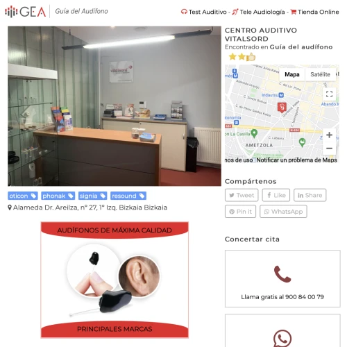 Buscar y comparar en la Gua del Audfono